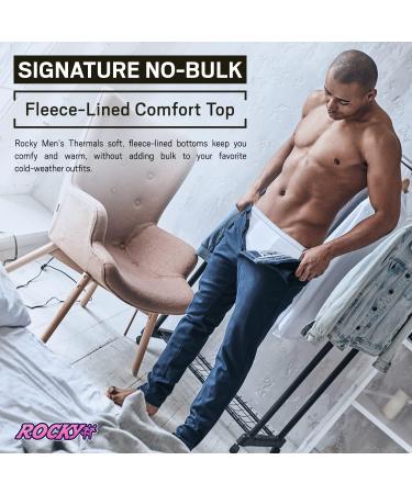 Rocky Men's Thermal Bottoms - Insulated Long John Base Layer Pants for Outdoor Ski & Extreme Cold - Blue, Size Large - Buy Online on GoSupps.com