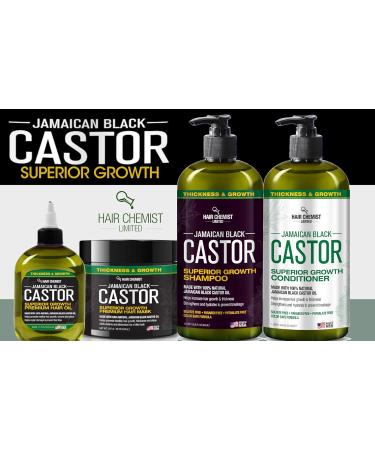 Hair Chemist Jamaican Black Castor Shampoo Set - Superior Growth 4PC Hair Care Collection | 33.8oz Shampoo & Conditioner 12oz Mask 7oz Oil - Buy Online on GoSupps.com