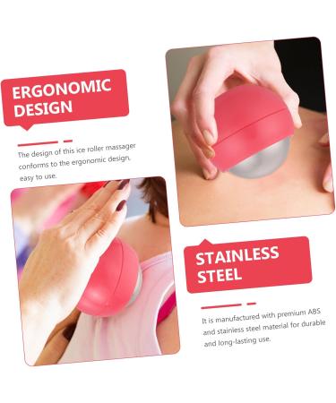 Coolhiya Handheld Massage Ball - Portable Ice Roller for Relaxation | 6.5x6.5 cm Pink Massage Device for Home Use - Buy Online on GoSupps.com