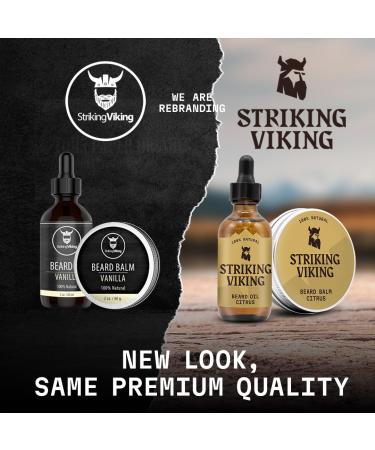 Striking Viking Beard Butter - Hydrating Non-Fat Beard Cream for Men | 4oz Natural Sandalwood Formula - Buy Online on GoSupps.com
