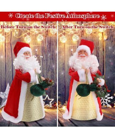 ZeroTop 16 Electric Singing Walking Santa Claus Plush Toy with Music & Lights - Christmas Ornaments Stuffed Toy for Kids Gift - Home Party Xmas Decor (Red - Buy Online on GoSupps.com
