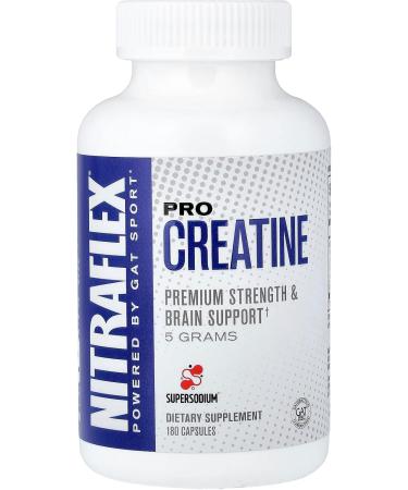 GAT SPORT Pro Creatine Capsules Strengh Wellness Brain Health Enhanced Absorption 5 Grams 150 Veggie Capsules