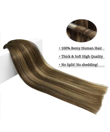 Doores Clip In Extensions - 24 Inch Balayage Chocolate Brown to Caramel Blonde 150g Remy Human Hair 9 Pieces - Buy Online on GoSupps.com