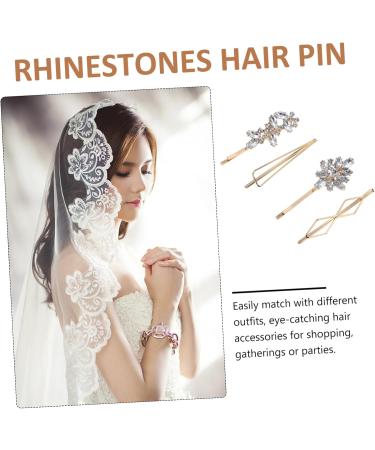FOMIYES 16 Pairs Rhinestone Hair Clip Hair Pin Hair Accessories for Women Rhinestone Barrette Hair Ornament Clip Flower Hair Clip Bobby Pin Miss Zinc Alloy European and American Side Clip - Buy Online on GoSupps.com