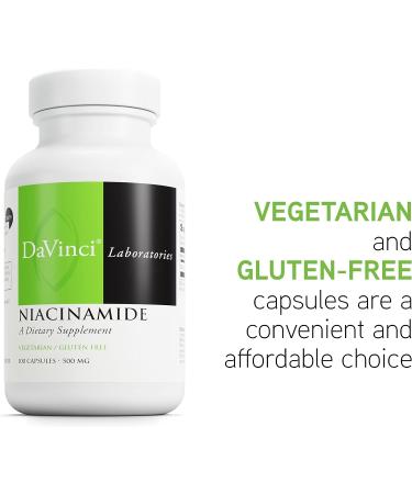 Davinci Labs Niacinamide - 500mg Vitamin B3 Dietary Supplement for Fat Metabolism, Circulation & Healthy Skin - Gluten-Free, 100 Veg Caps - Buy Online on GoSupps.com