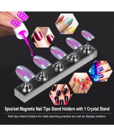 Anself Acrylic Nail Holder & Practice Board Premium Nail Displayer in Gold for Professional Nail Art - Buy Online on GoSupps.com