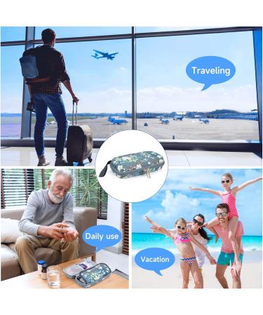 Youshares Insulin Cooling Bag | Travel Etui for Diabetics | TSA Approved Eva Cool Box with 2 Cooling Packs - Gray Camellia - Buy Online on GoSupps.com