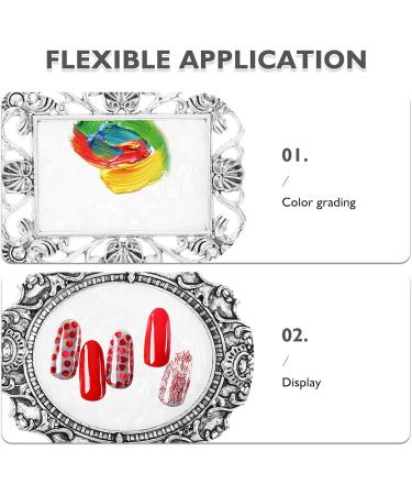 LIFKOME 4 Pi ces Palette de M lange pour Ongles Vintage Plateau de Couleurs pour Salon de Manucure Planche Exposition Multifonctionnelle pour M lange de Vernis Outil Portable R sistant - Buy Online on GoSupps.com