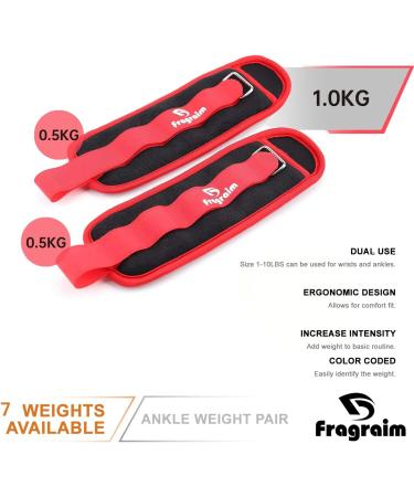 Fragraim Weight Cuff Foot & Wrist Weights - 0.5kg-10kg | Perfect for Fitness Running & Gymnastics - Durable & Adjustable - Buy Online on GoSupps.com