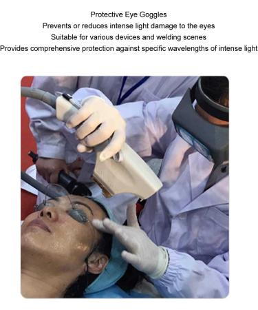 ZJchao 2pcs IPL Laser Protection Eye Goggles for LED Freckle Removal Black Goggles Blocking Red Safety Glasses for LED Freckle Removal Black for Laser Hair Removal and Cosmetology Opera - Buy Online on GoSupps.com