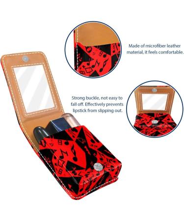 Travel Lipstick Organizer Case | Portable Makeup Bag with Mirror | Black & Red G578t6gact - Shop Now for Ultimate Convenience - Buy Online on GoSupps.com