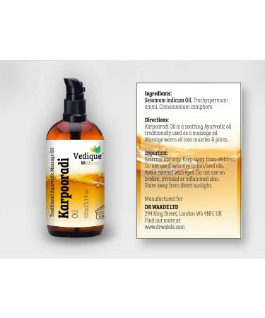 Vedique Remedies Karpooradi Oil 500ml - Ayurvedic Camphor-Rich Massage Oil for Muscles Joints & Deep Relaxation | 100% Natural - Buy Online on GoSupps.com
