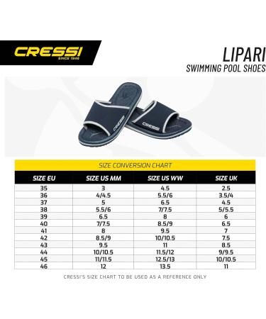 Cressi Lipari Slippers - Unisex Beach & Pool Footwear for Adults & Children - Size 38 EU Black/Silver - Buy Online on GoSupps.com