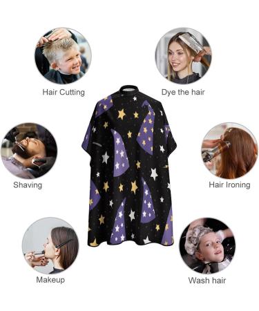 Starry Wizard Hats Barber Cape - Funny Professional Salon Hair Cutting Apron for Men & Women - Premium Quality & Stylish Design - Buy Online on GoSupps.com