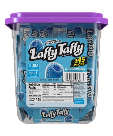 Laffy Taffy Lot de 145 bocaux bonbons framboise bleue