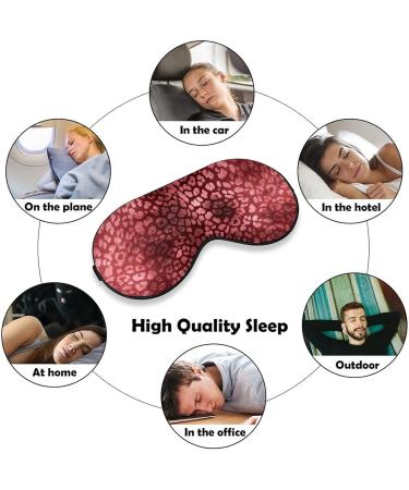 Leopard Skin Red Tie Dye Sleep Mask for Women | Adjustable Eye Shades with Elastic Strap - Buy Online on GoSupps.com