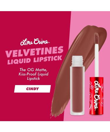 Lime Crime Velvetines Liquid Matte Lipstick Cindy - Terracotta Brown | Long-Lasting & Bold Shade for All-Day Wear - Buy Online on GoSupps.com