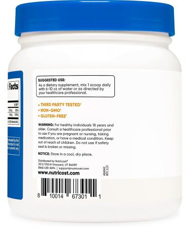 Nutricost Calcium Magnesium Powder - 60 Servings, Bone Support, Non-GMO & Gluten-Free - Buy Online on GoSupps.com