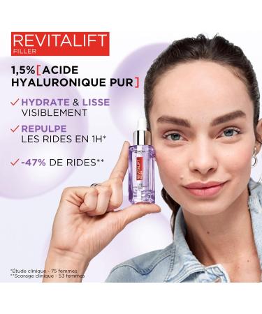 L'Or al Paris - Hyaluronic Acid Facial Care Routine For Women & Men - Revitalift Filler & L'Or al Men Expert Anti-Wrinkle & Moisturizing Serum - For All Skin Types - Pack of 2x30 ml - Buy Online on GoSupps.com