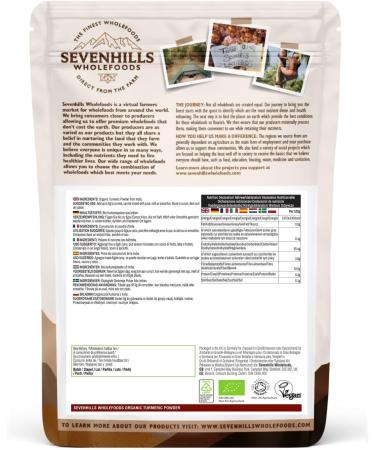 Sevenhills Wholefoods Organic Raw Turmeric Powder 500g - Buy Online on GoSupps.com