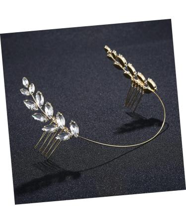 Angoily Flower Girl Hair Rhinestone Hair Accessories Bridal Headpiece Rhinestone Headpiece Bridal Headdress Hair Accessories for Girls Bridal Hair Accessories Bride Leaf Comb - Buy Online on GoSupps.com