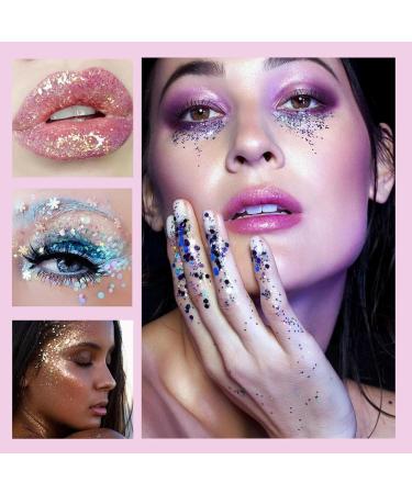  Beliky Girl Set of 4 glitter body gels long-lasting glitter liquid eyeshadows thick glitter gel makeup kit for parties and festivals (set B) - Buy Online on GoSupps.com