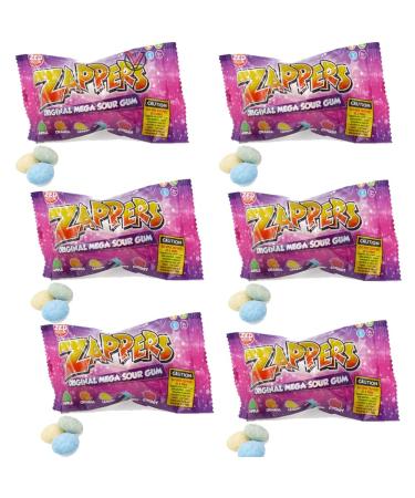 Zed Candy Zappers Original Mega Sour Gum 50g 50p PMP (06 Bags)