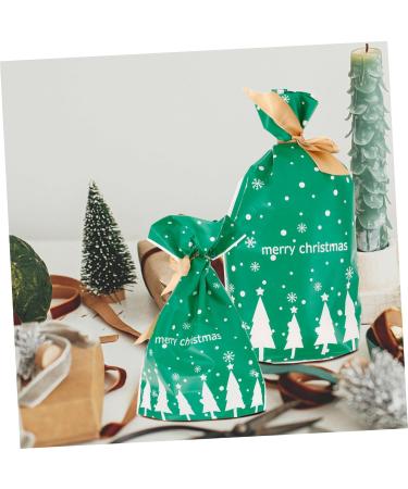 KOMBIUDA Christmas Sack 50pcs Christmas Bag Candy Bags Halloween Candy Christmas Drawstring Bag Snowflake Crisp Ribbon - Buy Online on GoSupps.com
