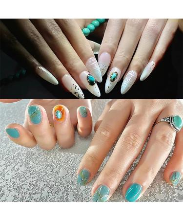 50PCS Turquoise Nail Charms - 3D Nail Art Supplies & Accessories for Manicure DIY - Buy Online on GoSupps.com