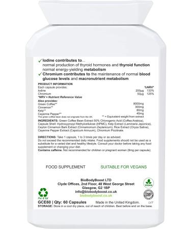 CGA Slender Premium Green Coffee Bean Extract Complex - 50% Chlorogenic Acid - 60 Vegan Capsules for Weight Management & Energy Metabolism - Buy Online on GoSupps.com