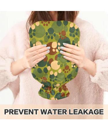 Naanle Camouflage Cat's Paw Heat Bottle 1L with Cover | Hot Water Bottle for Bed & Pain Relief | Heat & Cold Therapy - Buy Online on GoSupps.com