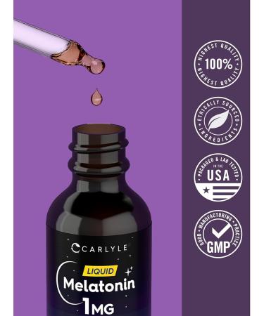 Carlyle Melatonin Liquid 1mg | 4 fl oz Drops | Berry Flavor | Non-GMO Vegetarian Supplement - Buy Online on GoSupps.com