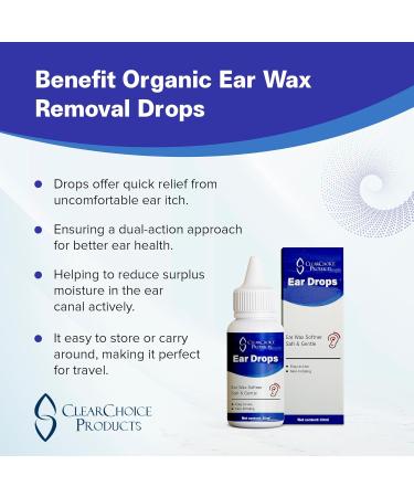Organic Ear Wax Removal Drops - Natural Ear Cleaner for Kids Adults & Babies | Unclog Ears & Relieve Earaches - Buy Online on GoSupps.com