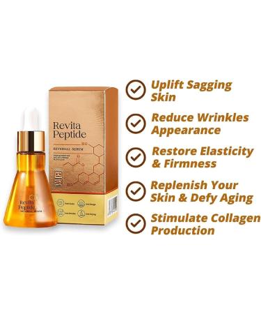 Revita Peptide Essence Peptide Wrinkle Anti-Wrinkle Filler Palmitoyl Peptide Stimulates Collagen Oil To Eliminate Nasolabial Wrinkles Firms Sagging Skin - Buy Online on GoSupps.com