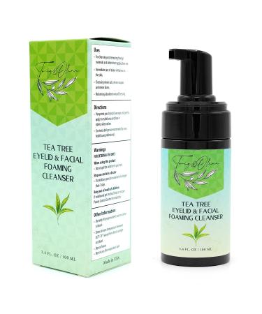 Twig & Olive Tea Tree and Green Tea Foaming Cleanser - Fast Acting, Non-Irritating, Vegan Formula for Makeup Removal and Deep Cleansing - Buy Online on GoSupps.com