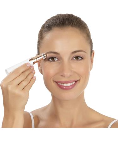 Vital Maxx Hair Remover - Perfect Shave for Eyebrows | Wireless Pain-Free Hair Removal | 1.5V Battery Operated | Rose/White - 1 Pack - Buy Online on GoSupps.com