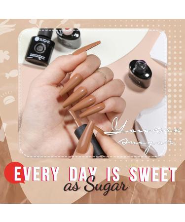 UR SUGAR Brown Gel Nail Polish Set | 6 Colors Fall Collection - Caramel Coffee Burgundy & Khaki | Soak Off Gel Nail Art Kit for Women | Perfect for Autumn Halloween & Thanksgiving Gifts - Buy Online on GoSupps.com