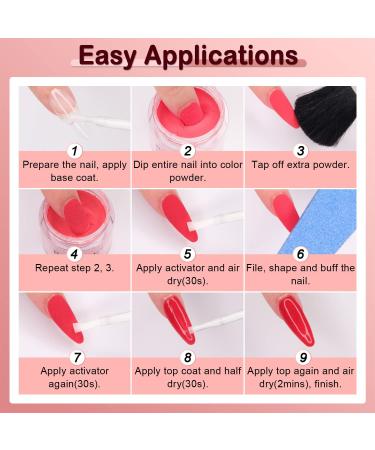 REDNEE 21 Pcs Easter Candy Colors Dip Powder Nail Kit - Pastel Acrylic Dipping Powder Set for Manicures| RE36 - Buy Online on GoSupps.com