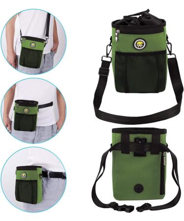 Waterproof Dog Food Bag for Training - Fttouuy XL Green with Carabiner - Ideal for International Shipping - Buy Online on GoSupps.com