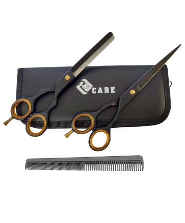 Professional hairdressing scissors Japanese stainless steel salon scissors-16.5 cm-fine-adjustable clamping screw-premium scissors for hair cutting (set (6.5 ")) - Buy Online on GoSupps.com