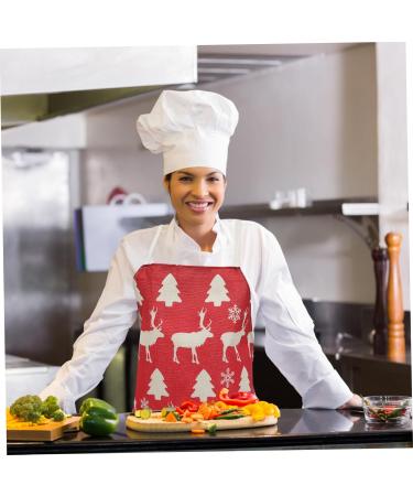 ifundom barber cloth elk baking apron christmas cosplay costume Christmas Kitchen Cooking Aprons christmas party xmas apron santa costume Haircut Apron decorate household Work Cotton linen 68X55X0.5CM - Buy Online on GoSupps.com