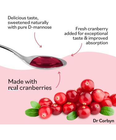 Dr Corbyn D-Mannose 800mg + Cranberry 6,000mg Liquid - UTI Hero Plus Supplement | 2-in-1 Formula for Urinary Tract & Bladder Health | Vegan & UK Made - 50ml - Buy Online on GoSupps.com