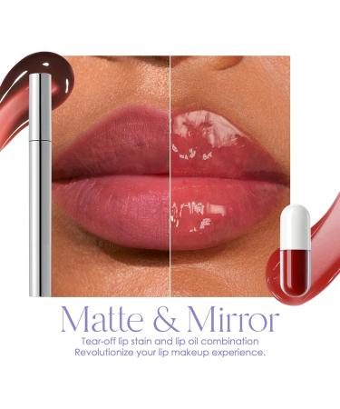 Lip Glaze Tinted Lipstick Long Lasting Smudge Resistant Lipstick Makeup for Women Girls Daily Use Travel Commute Dating Wedding - Buy Online on GoSupps.com