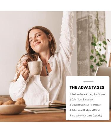 Mayoii Breathing Necklace - Stress Relief & Anxiety Calming for Women and Men - Clam Down Breathing Exercises - Rose Gold+Silver - Buy Online on GoSupps.com