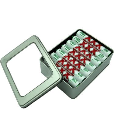 XXX Extra Strong Peppermint Mints - 14 Rolls with TinTastic Silver Refillable Keepsake Tin - Buy Online on GoSupps.com