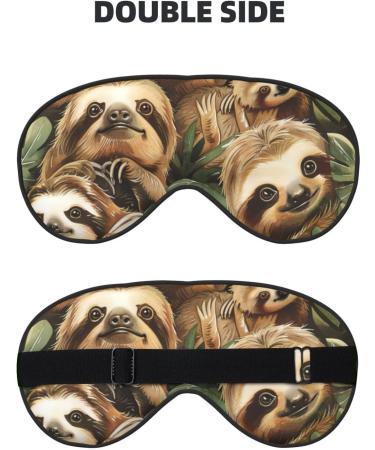 SSIMOO Cute Sloth Soft Sleep Eye Mask | Breathable Travel Eye Patch for Women | Ideal for Relaxation & Sleep - Buy Online on GoSupps.com