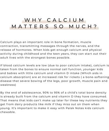 Verem Palak Kids Calcium with Vitamin D3, K2 & Magnesium | 60 No Sugar Chewables - Buy Online on GoSupps.com