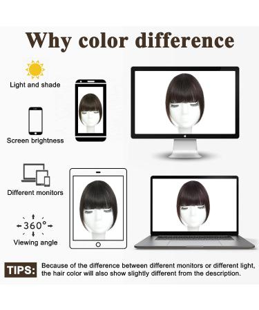 Clip In Bangs - 100% Human Hair Extensions, Dark Brown French Style - Buy Online on GoSupps.com