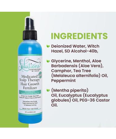 Nzuri Solutions Hair Regimen Medicated Scalp Therapy - Hair Growth Fertilizer with Peppermint & Tea Tree Oil (8oz) - Enhance Your Hair Health Worldwide - Buy Online on GoSupps.com