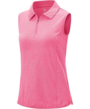 YSENTO Women's Sleeveless Collared Golf Polo T-Shirt - Rose, Large | Quick Dry & Moisture Wicking - Buy Online on GoSupps.com